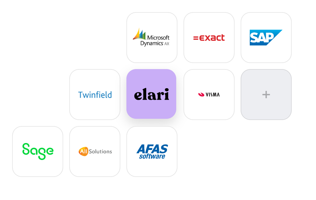 elari boekhoudpakketten koppelingen customizable export